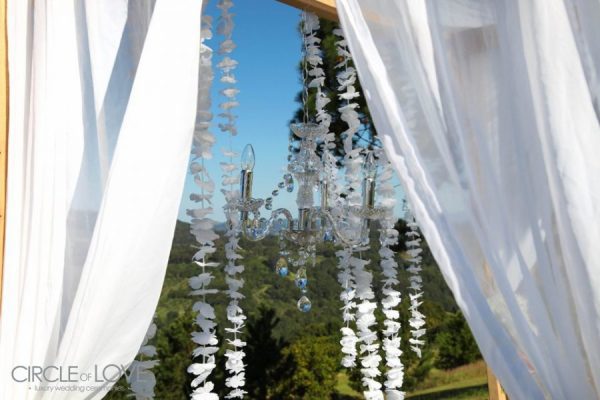 Gold Coast wedding chandelier
